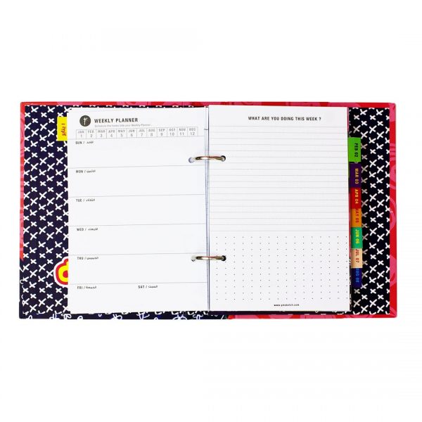 any year planner binder open weekly