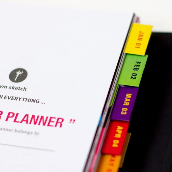 any year planner binder close up