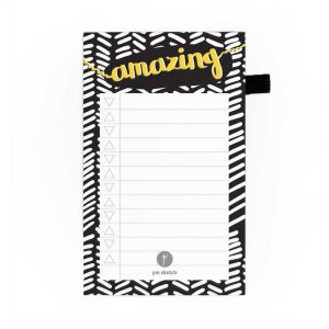 mini magnetic notepad yellow and black to do list tear paper that says amazing pattern