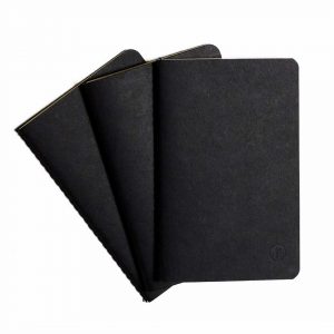 ym sketch notebook journal pocket set of three black fabriano paper lined