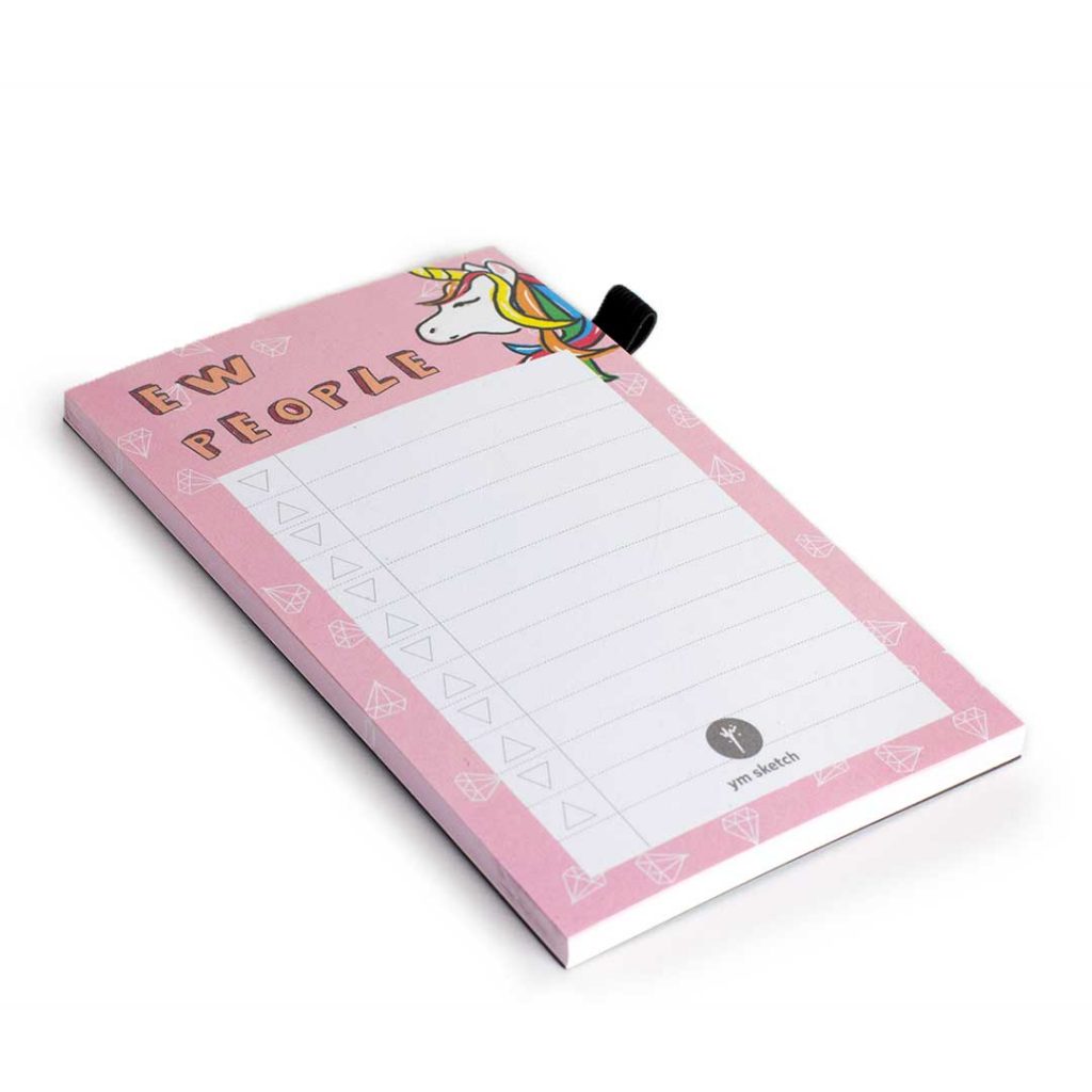 Magnetic Notepad_unicorn_front_45