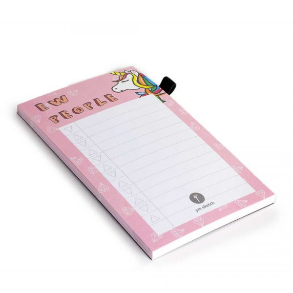 Magnetic Notepad_unicorn_front_45