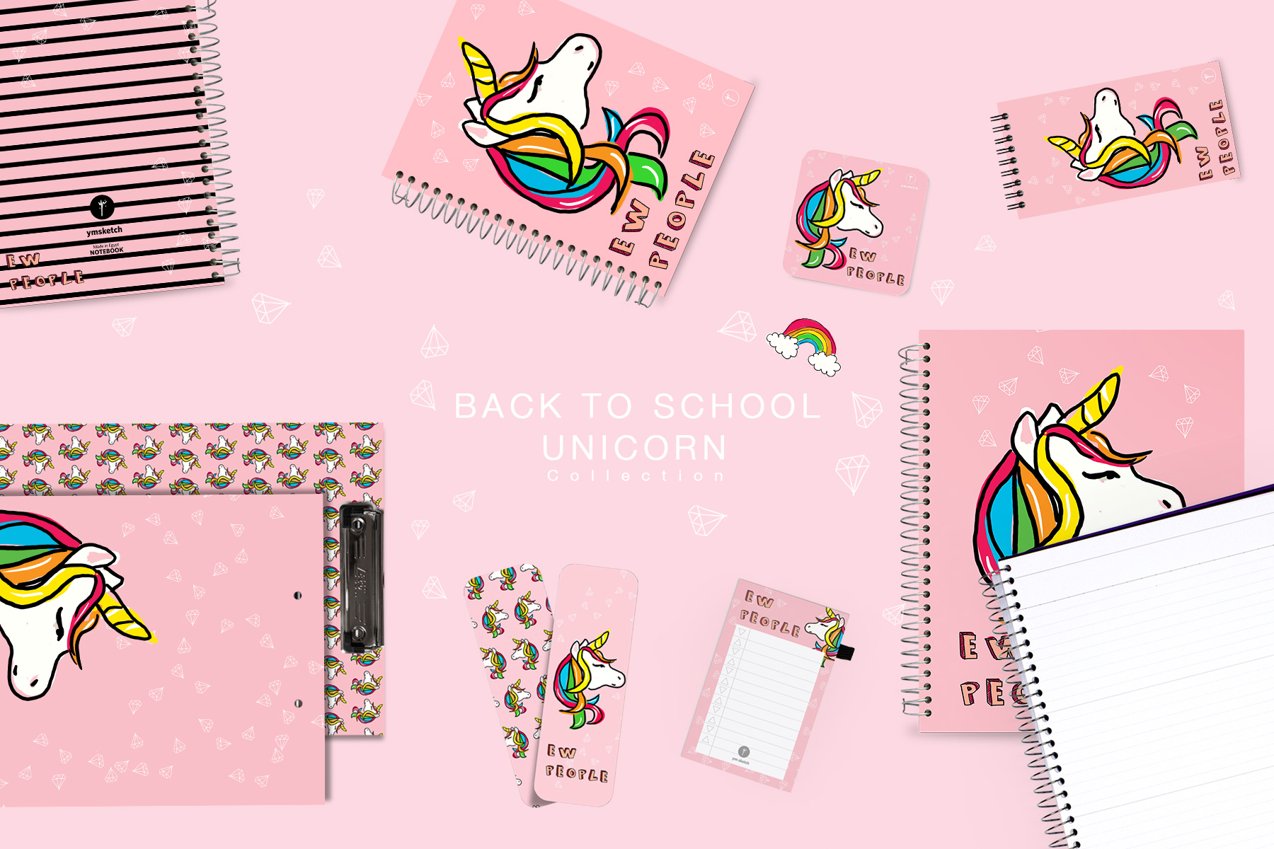 Unicorn back to school collection